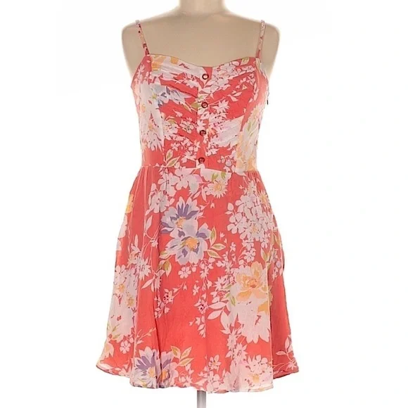 LAUREN CONRAD • Women’s Floral Sunset Blooms Sweetheart Neckline Dress - Picture 2 of 6